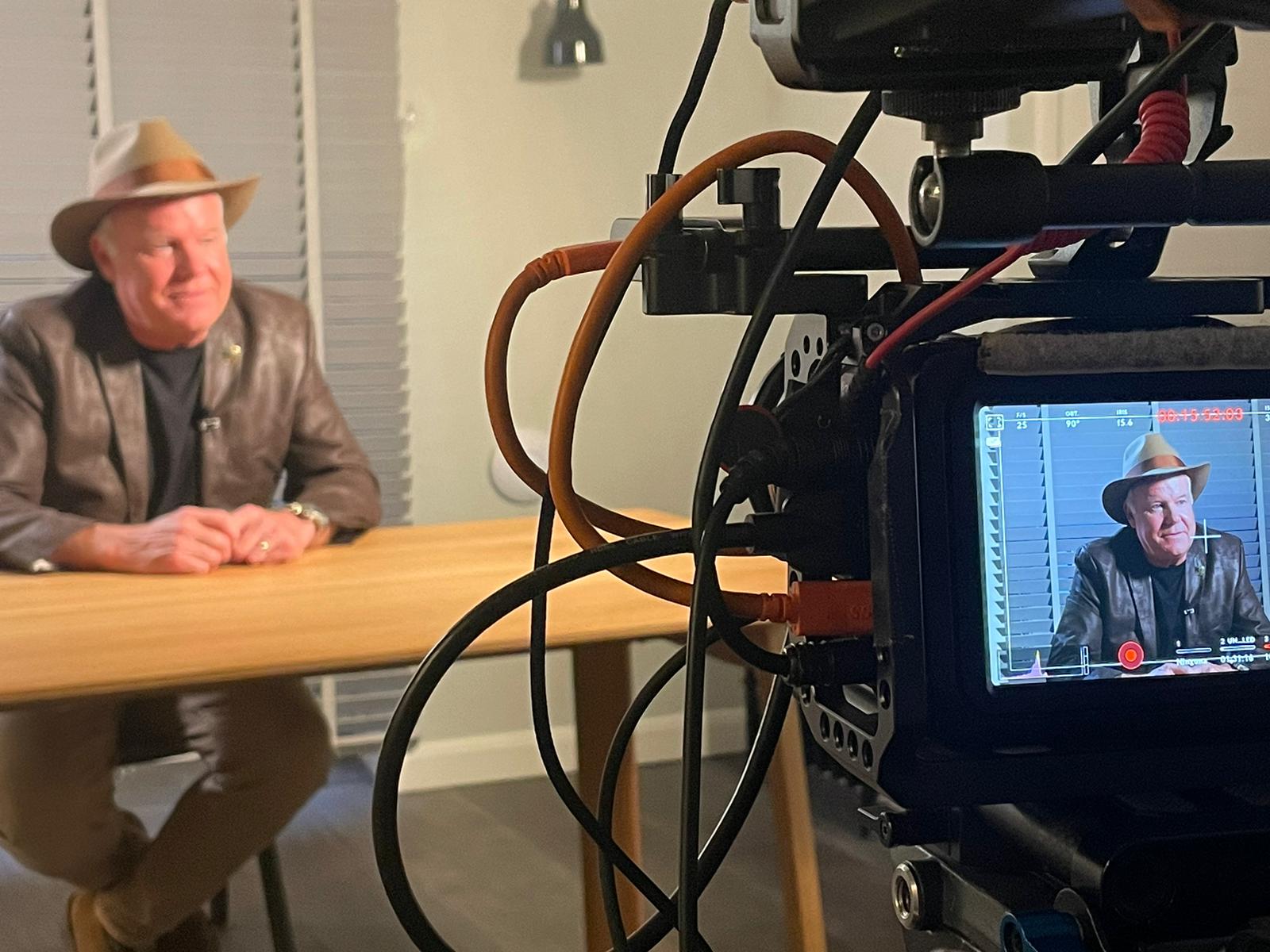 Lee Berger durante la entrevista. Foto Kurro Lee Berger durante la entrevista. Foto Kurro